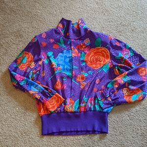 Vintage Floral & Tea Cups Long Sleeve